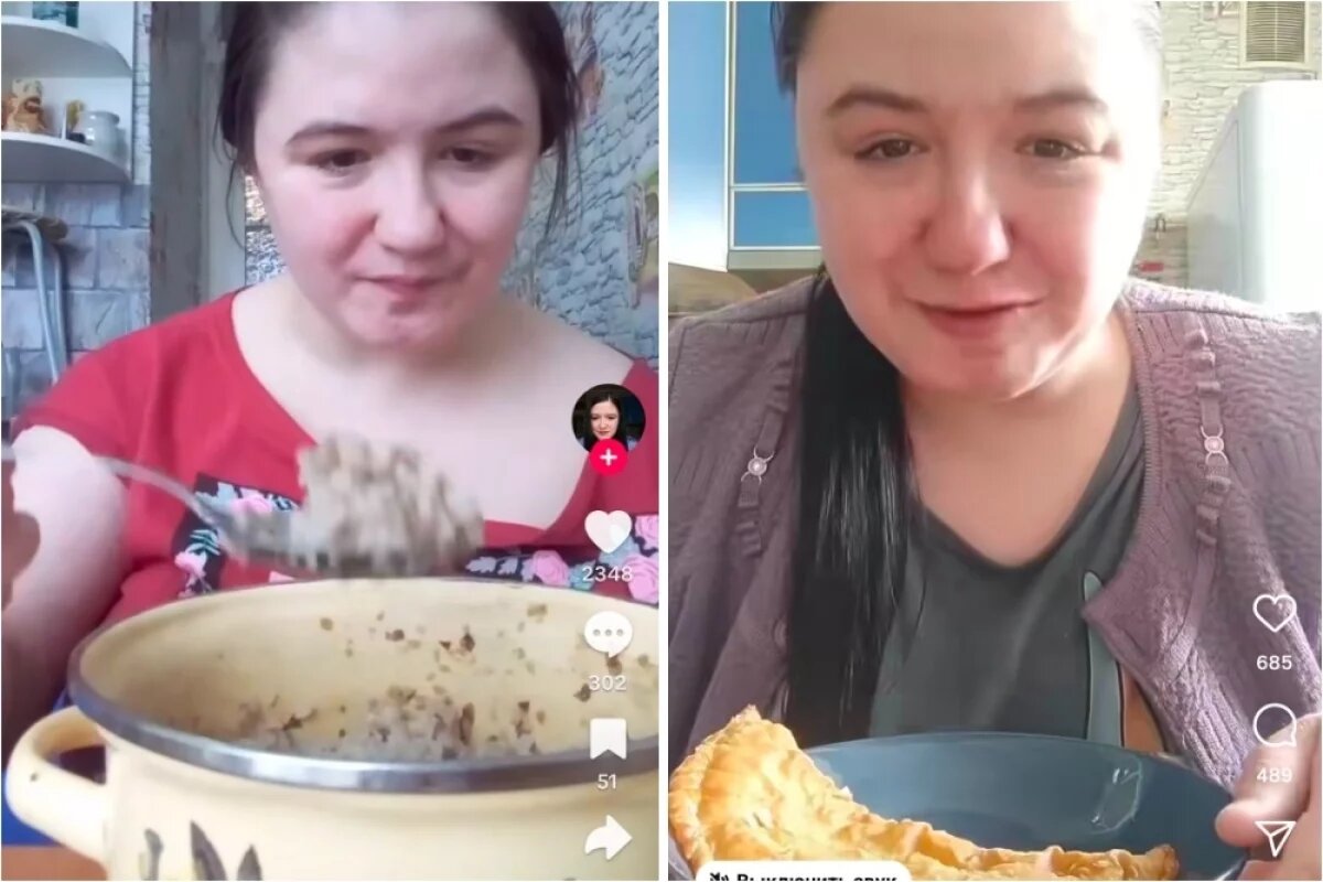    Маришка Майонезик (по паспорту Марина Кузьменко) публиковала в TikTok видео с поеданием большого количества вредной, калорийной пищи.