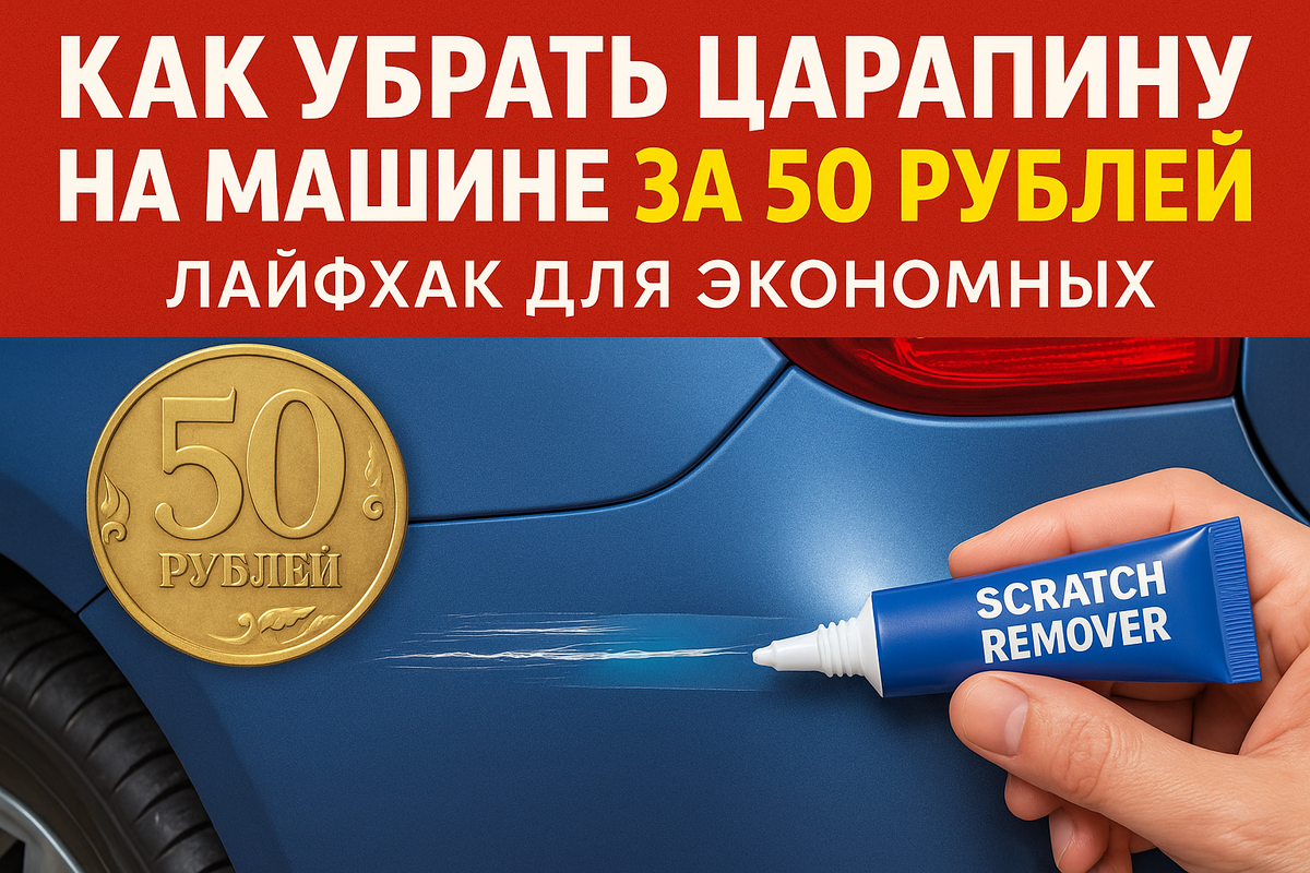 Как убрать царапины на машине за 50 рублей?