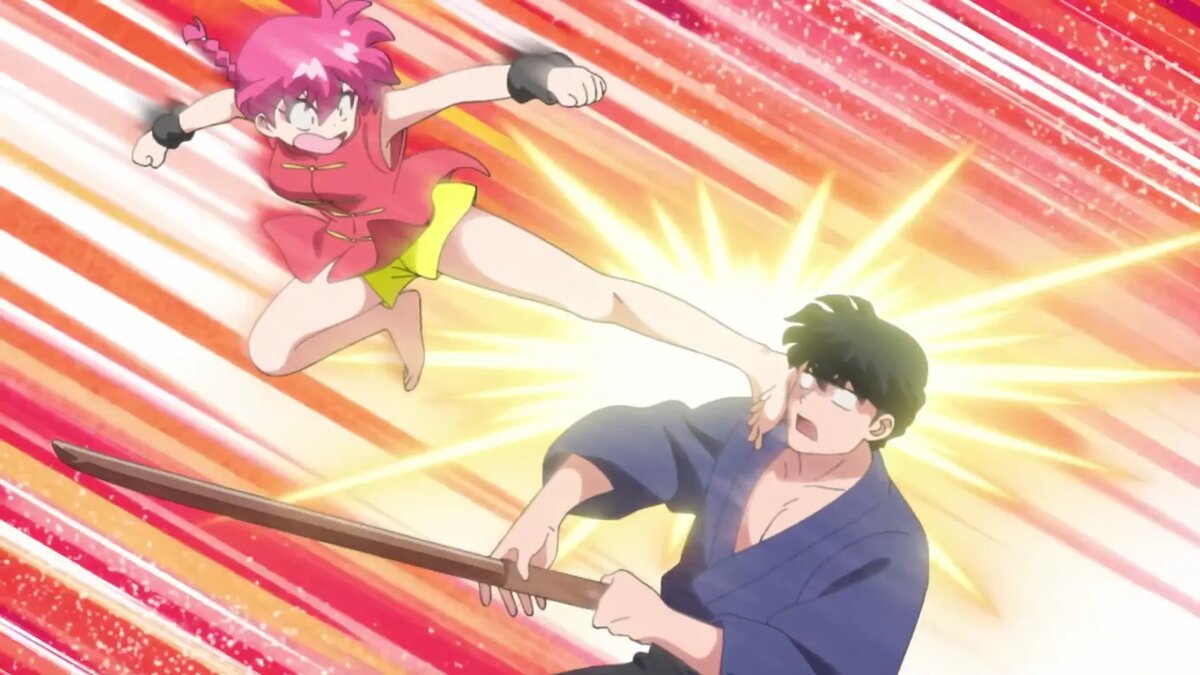 Кадр из аниме «Ранма 1/2 (2024)»   📷