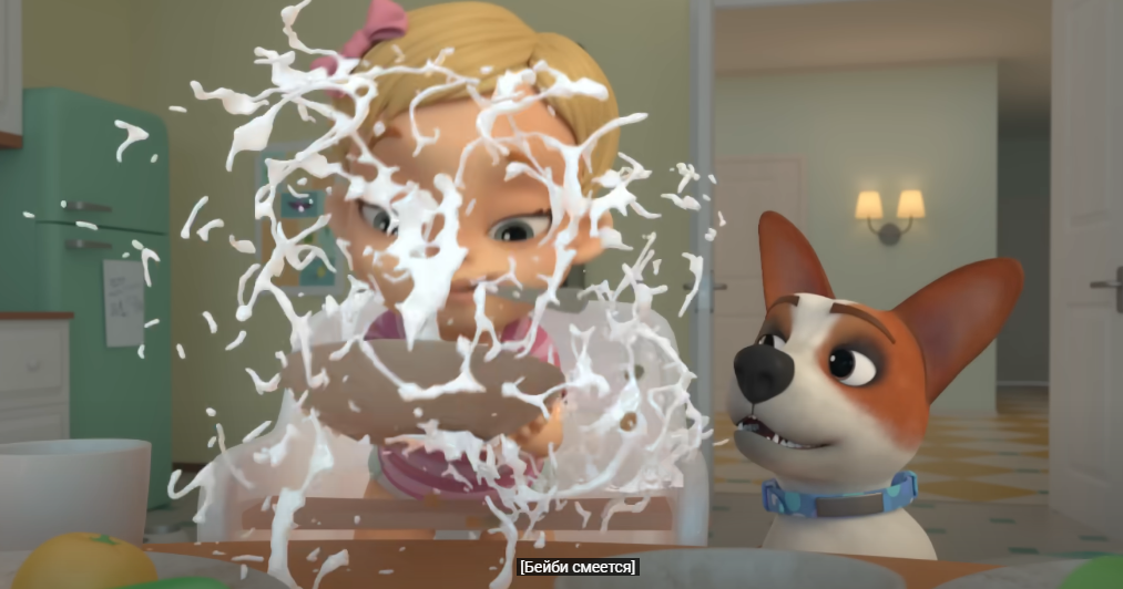 Пока родители совещались, малышка "повеселилась" с едой, а потом шлепнулась затылком о кафельный пол. Зато сконтейнировали