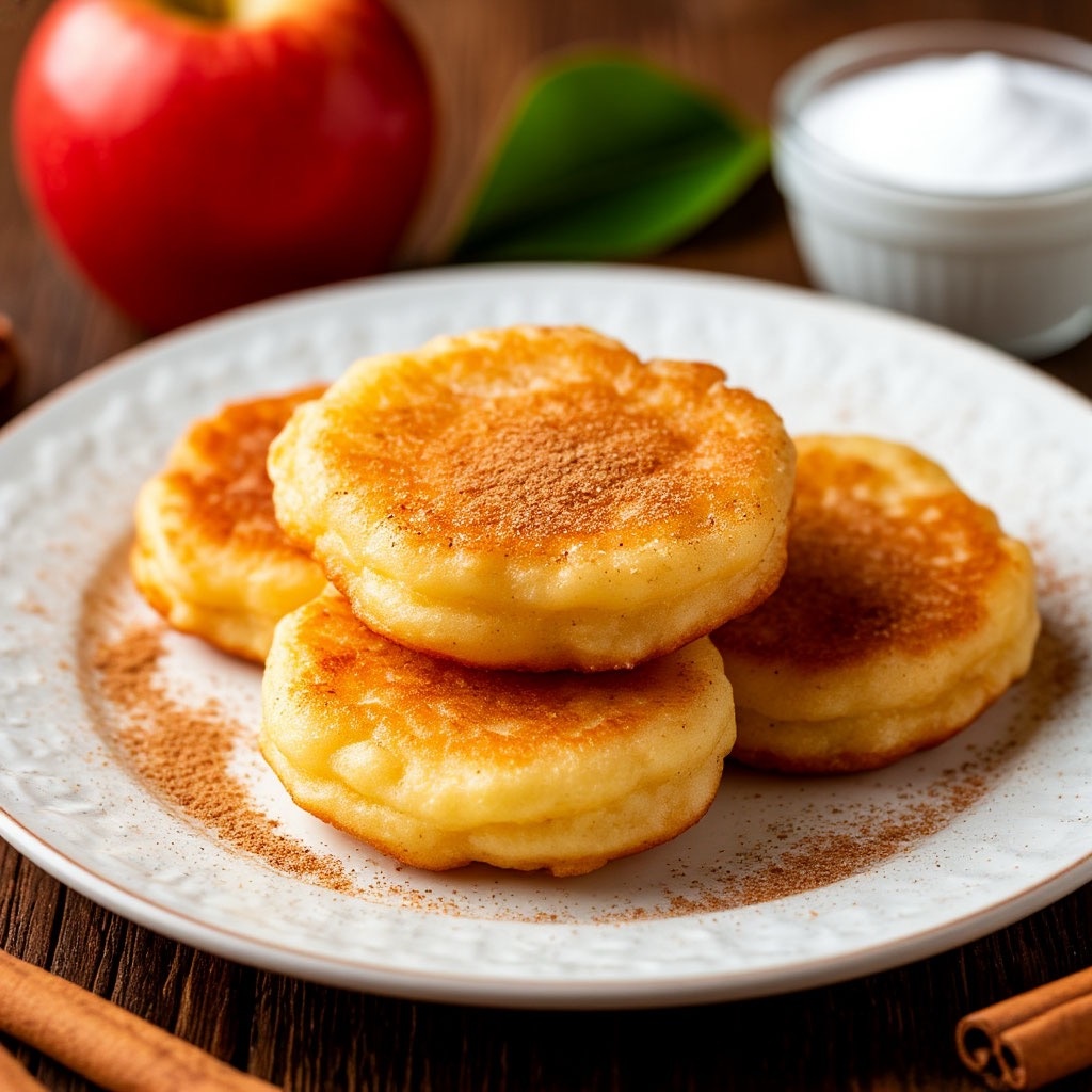 Для этих оладьев я перемолола яблоко в блендере, а не терла на терке