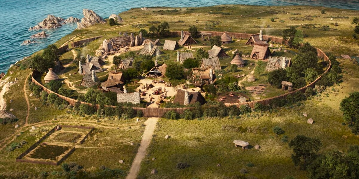 Галльская деревня. Стилизация. Источник картинки: https://www.kino-teatr.ru/movie/kadr/162300/1288319.jpg