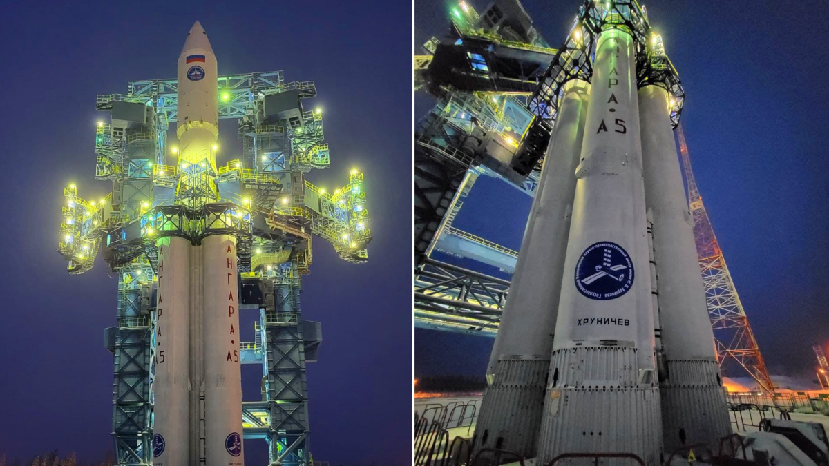 РН "Ангара А5" на стартовом комплексе. Фото с "Яндекс.Картинки".