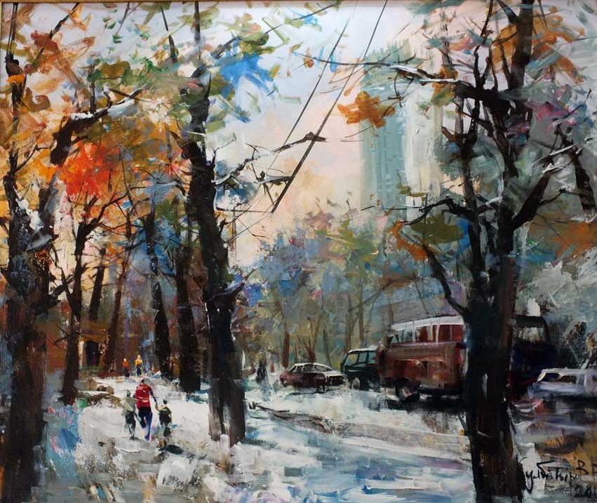 Кулбатыров Р "Гостиница Казахстан"  галерея Ведерникова Алматы март 2013 г Номад