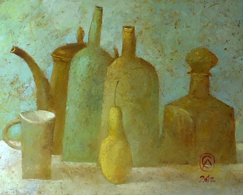 Ледяев С "Гранат 2" 40х50 хм  галерея Ведерникова Алматы март 2013 г
