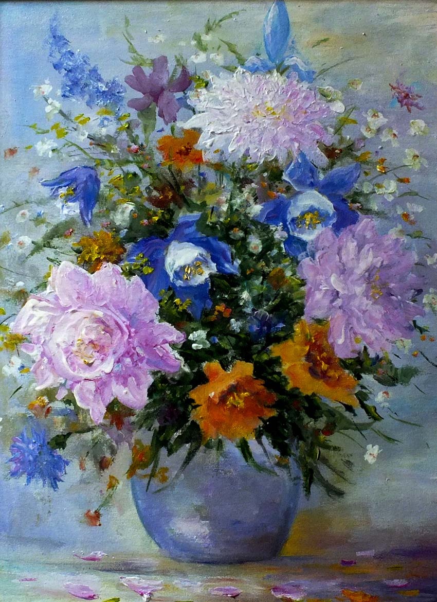 Ведерников В "Букет" хм  галерея ведерникова Алматы март 2013 г