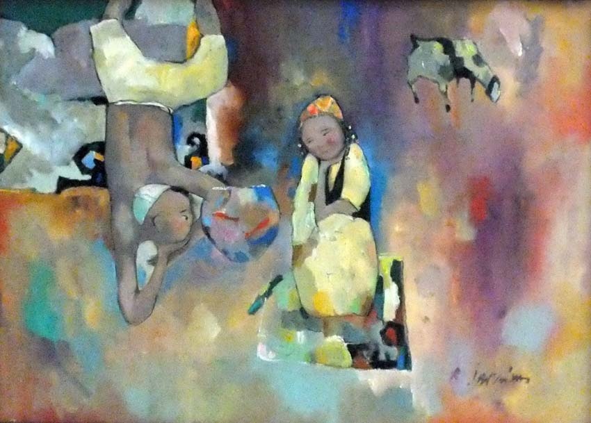 Ибрагимов "Красные рыбки" хм  галерея ведерникова Алматы март 2013 г