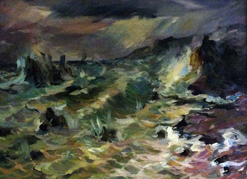 Кёниг А "Шторм Бухтарминское море"  галерея ведерникова Алматы март 2013 г Номад