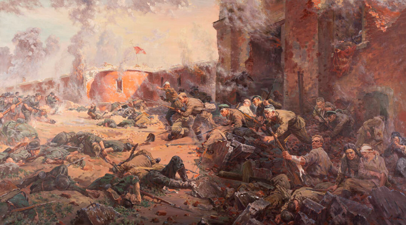Кривоногов П.А, «Защитники Брестской крепости», 1955 г. Военно-медицинский музей.
