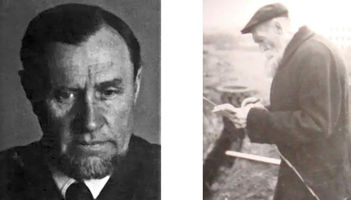 Архитекторы М.И. Мотылев (слева) и Г.Ф. Сенатов (справа).