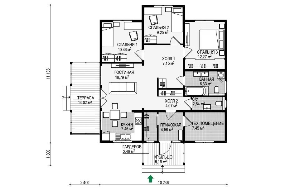 Схема дома «Бавария-93»