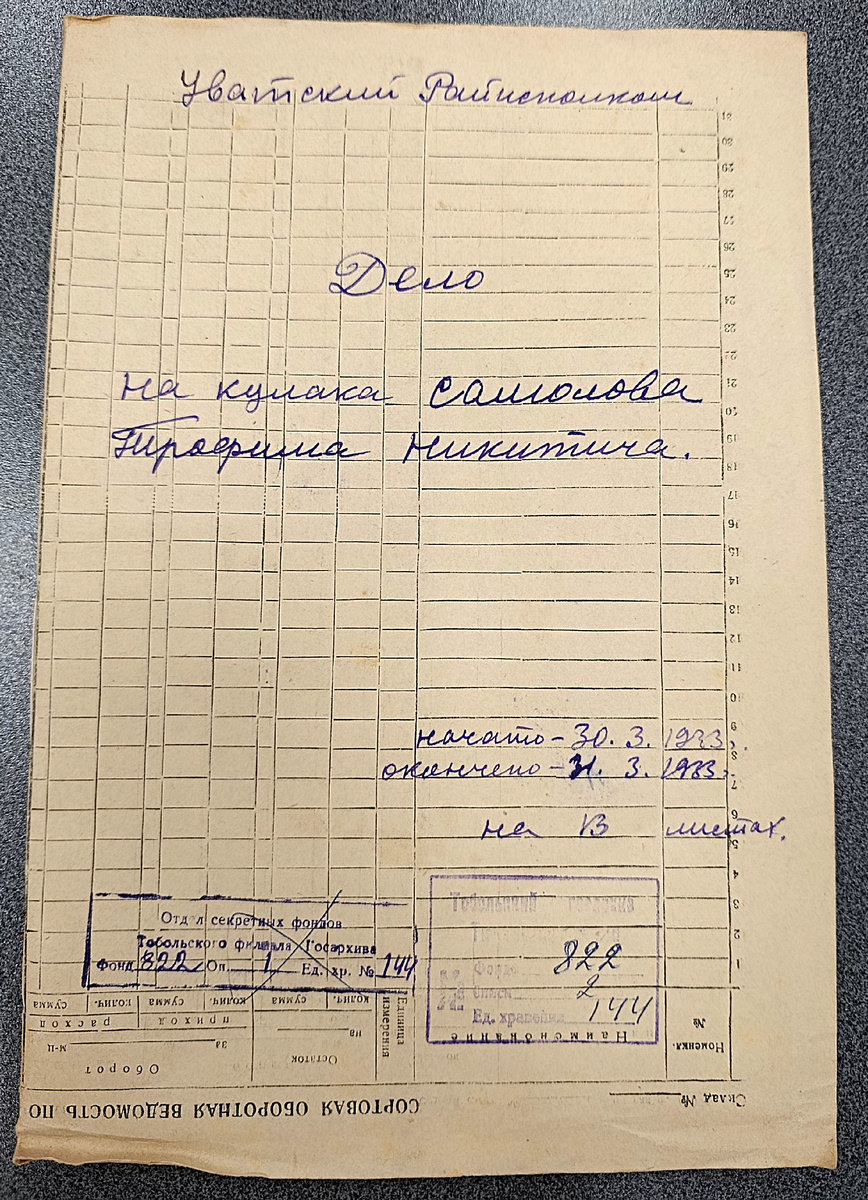 Тобольский архив Ф.822, оп.2, д.144