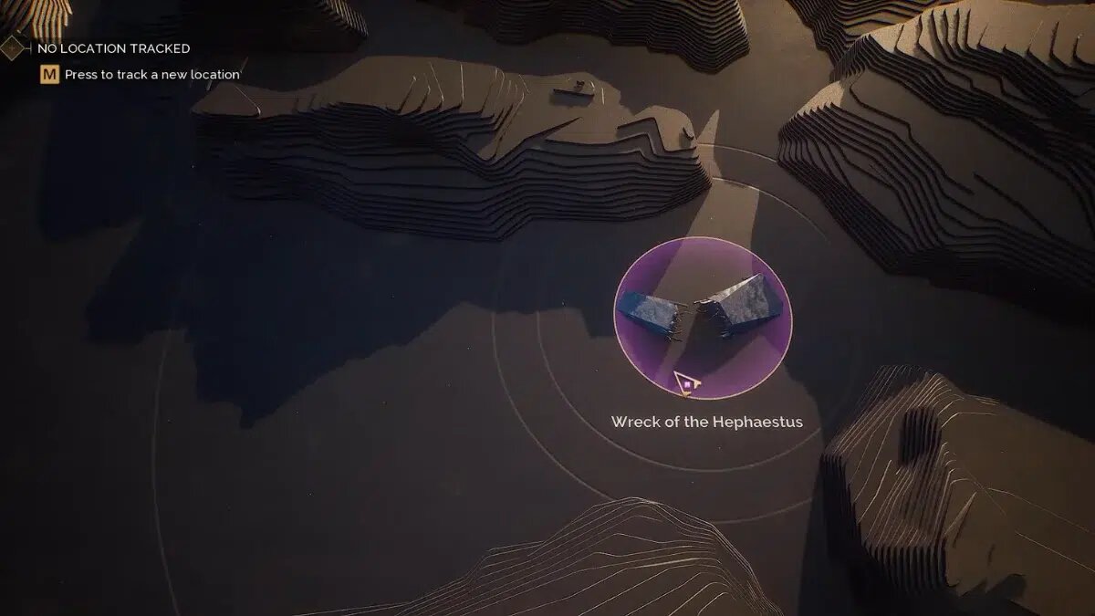    Местоположение обломков «Гефеста»