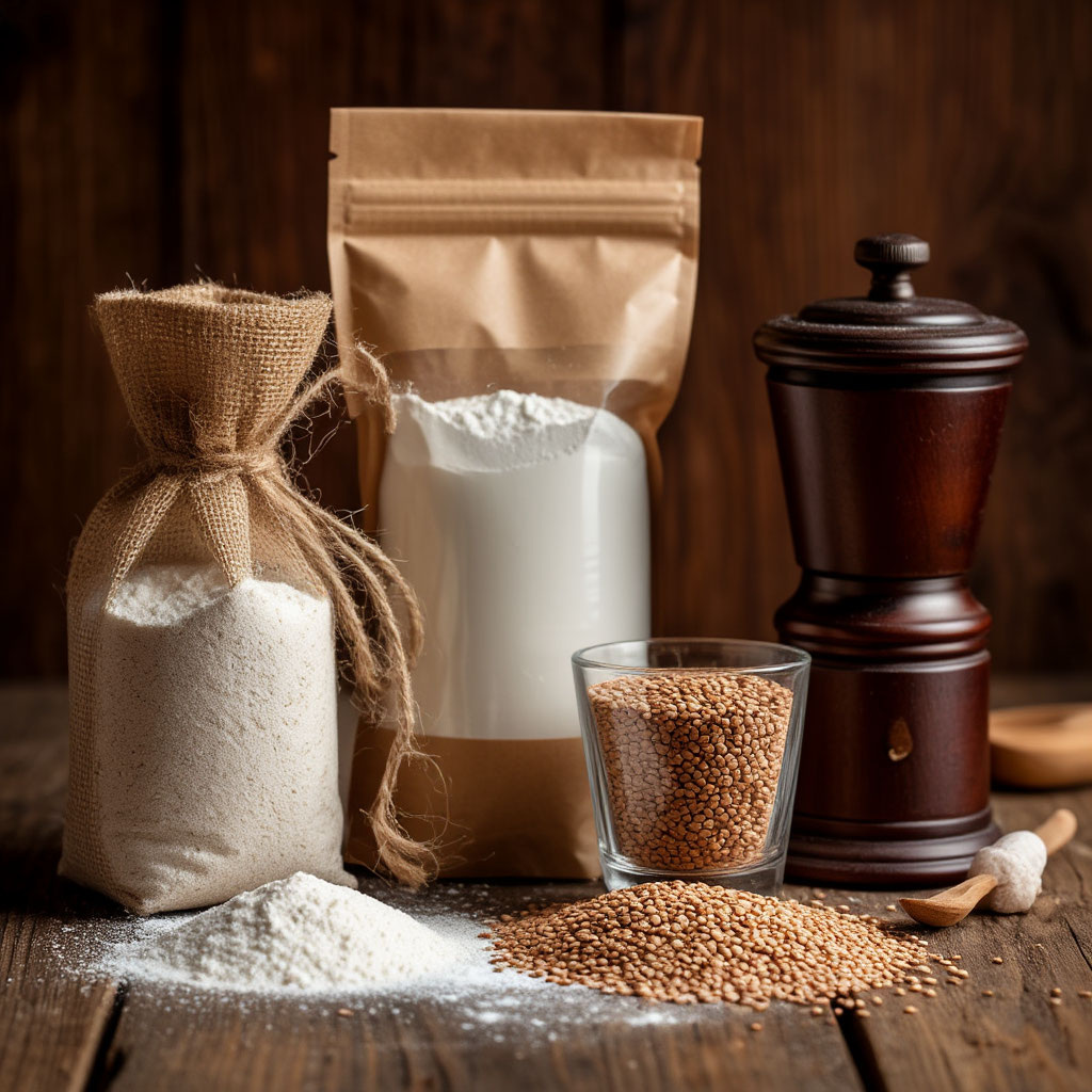 Продукты для диетического гречневого хлеба