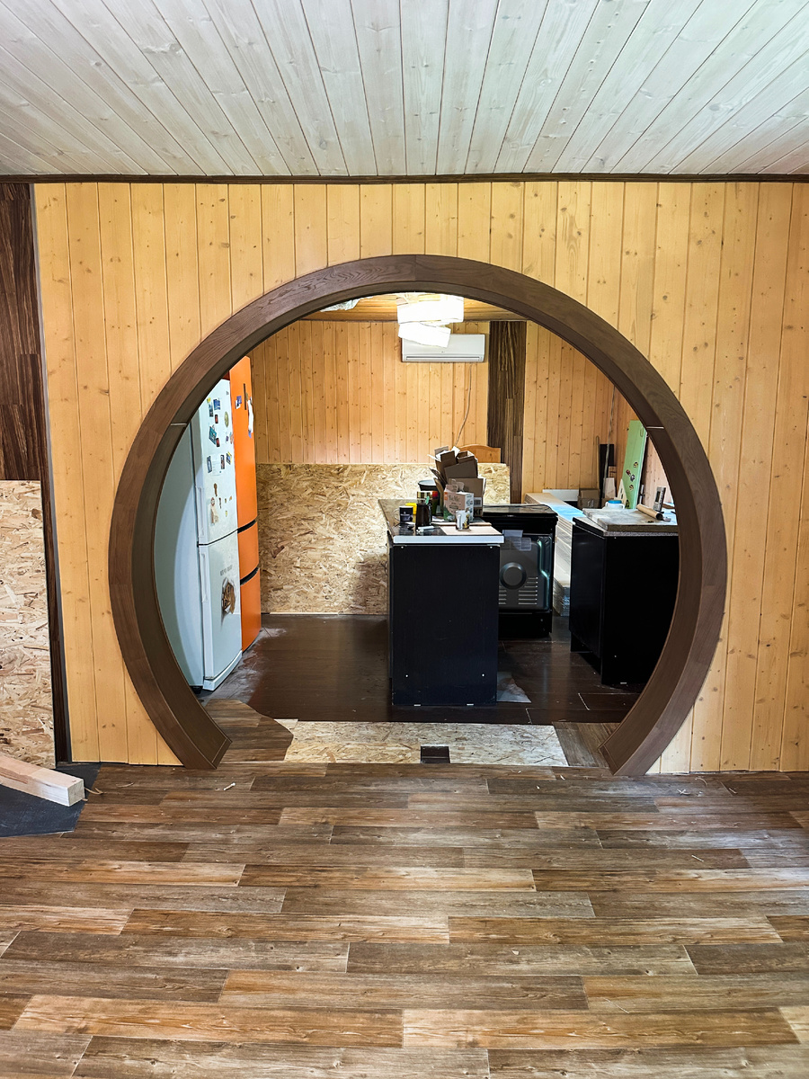 Круглая арки из массива дуба