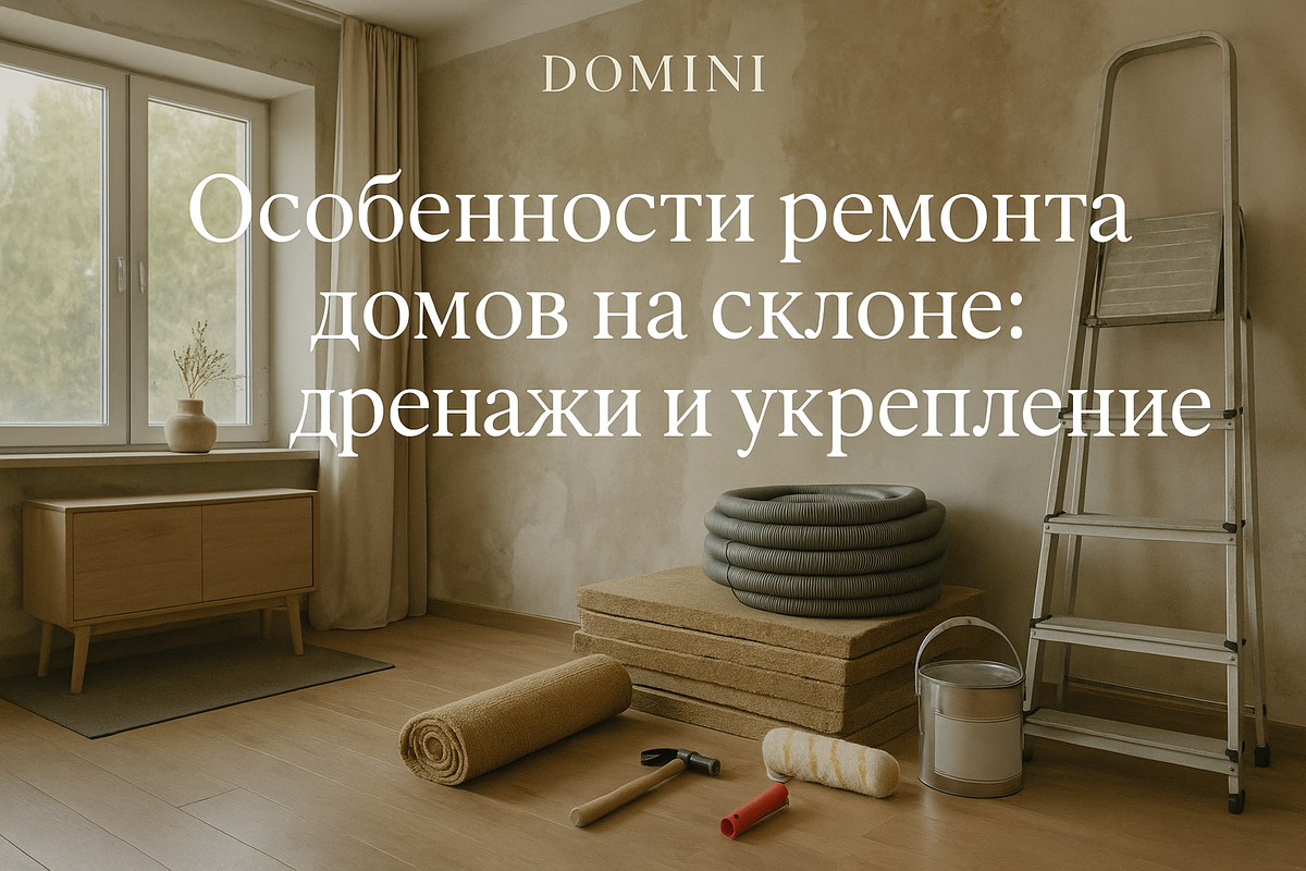    Как правильно ремонтировать дом на склоне в Подмосковье