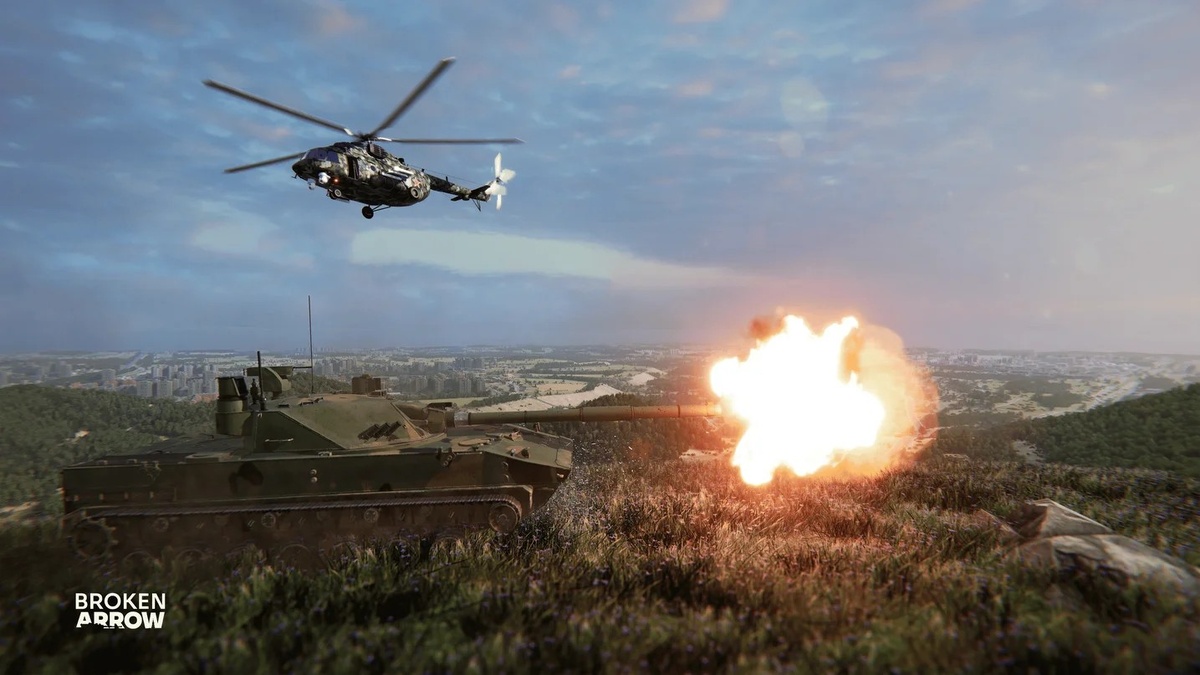 Скриншот из игры Broken Arrow с российской техникой