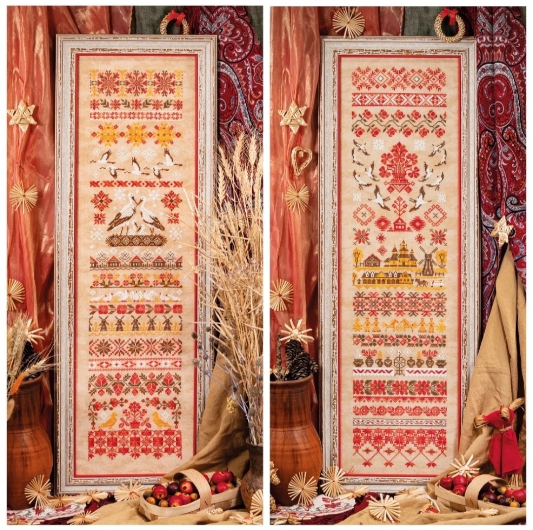 Дизайн "Белорусские мотивы. Аисты" и "Белорусские мотивы. Деревенька" от Светланы Каськовой для "Совиного леса". Материал:  группа "Совиный лес" в VK. 