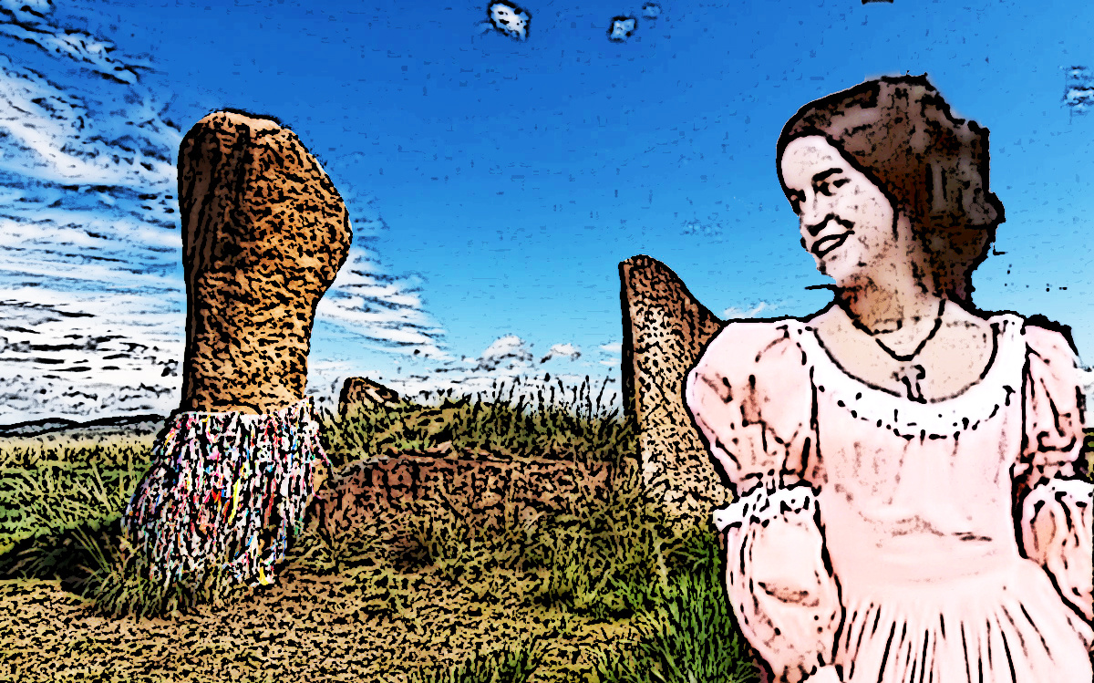 Изаура в хакасской степи. Коллаж сделан автором