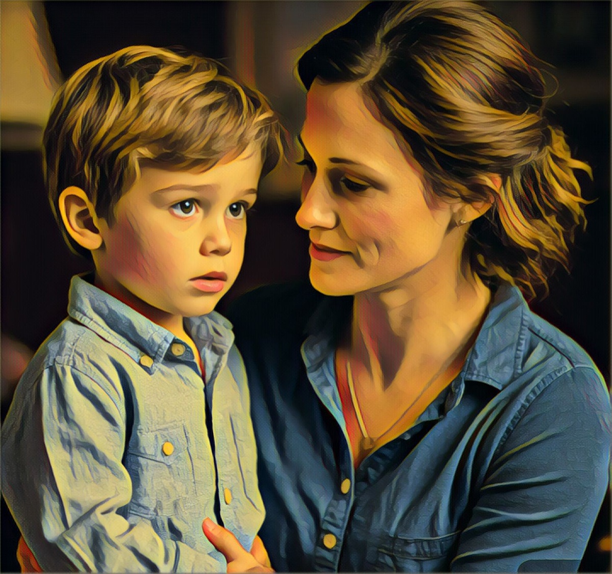 Вера успокоила маленького Лёву