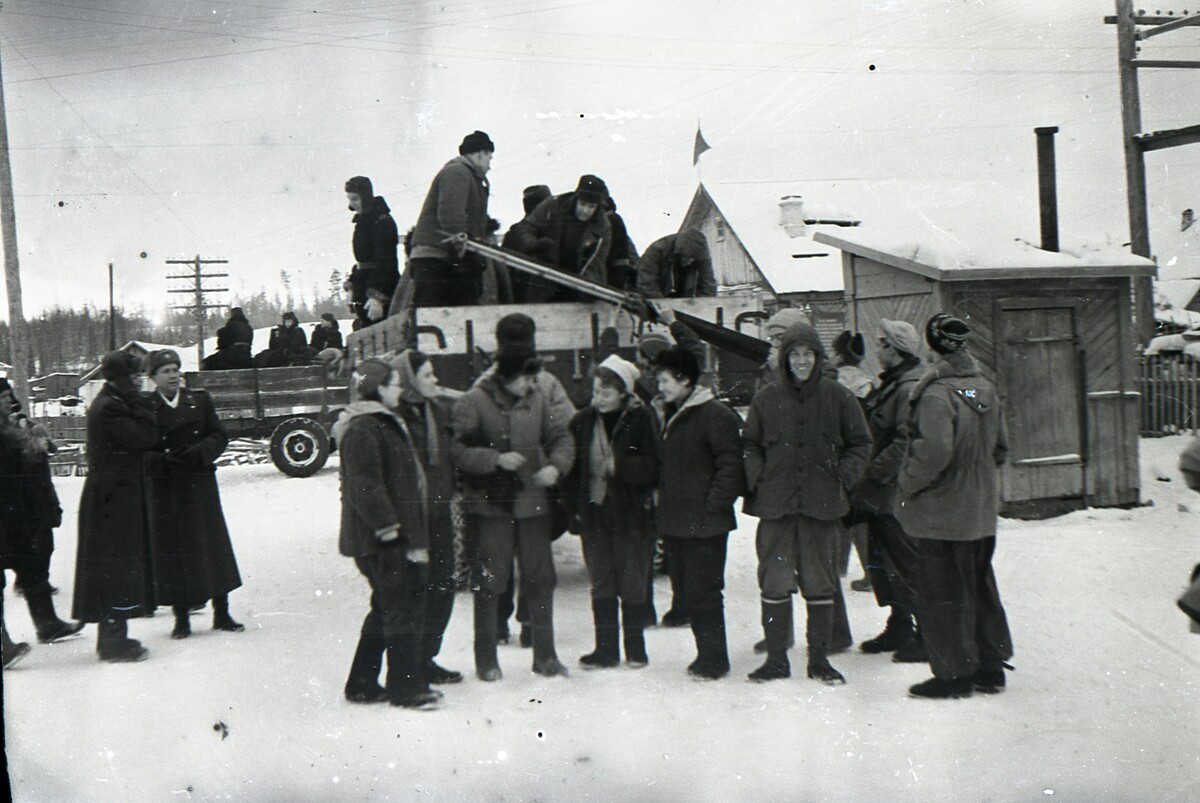 Группа Дятлова и группа Блинова в Вижае 25 января 1959 года.