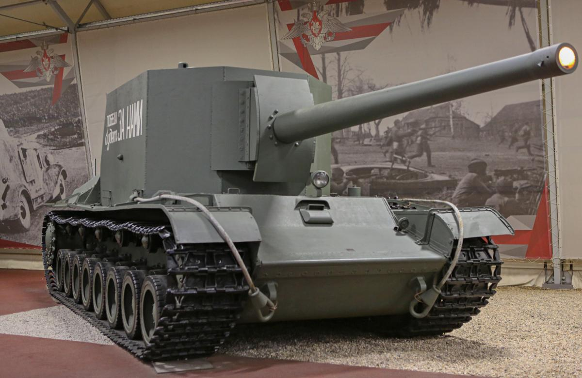 Тяжёлая САУ СУ-100-Y собственной персоной. Фотография с сайта парка Патриот.