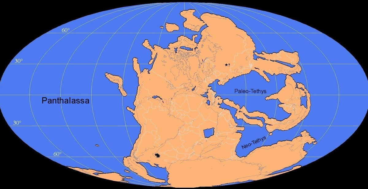    Карта древней Земли. Источник изображения: wikimedia.org