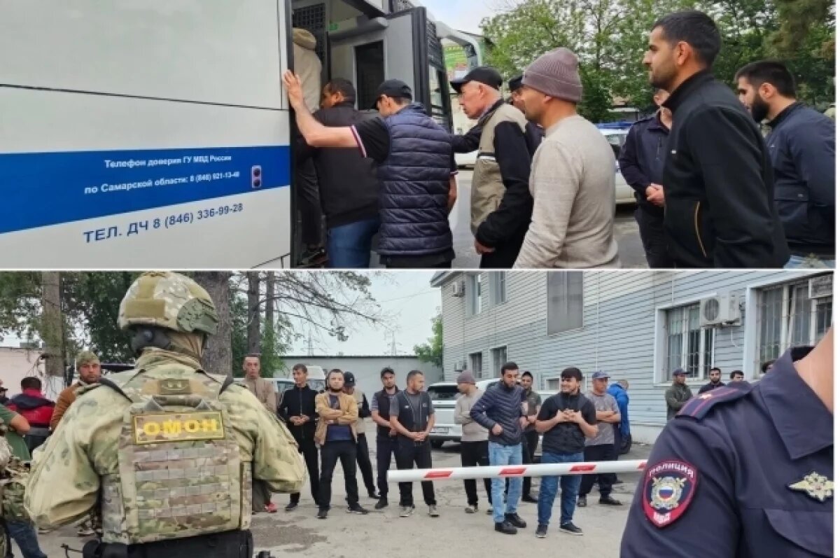    В Самаре во время рейда полиции на овощебазе иностранцы прыгали через забор