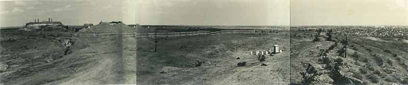 Фотопанорама Мамаева кургана, сделанная Виктором Некрасовым в 1950 г.
