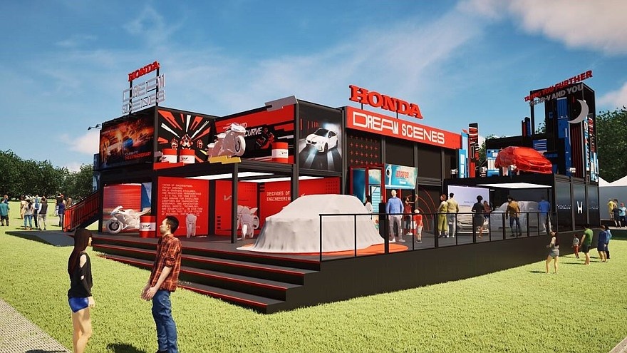   Рендер стенда Honda на Фестивале скорости в Гудвуде 2025