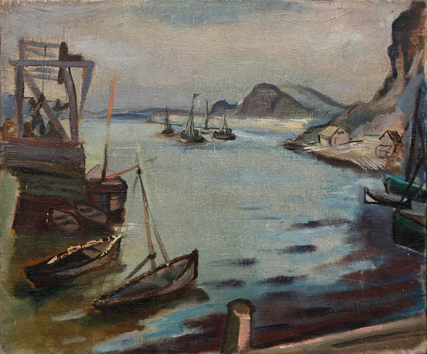    Лодки на пристани, Георгий Траугот