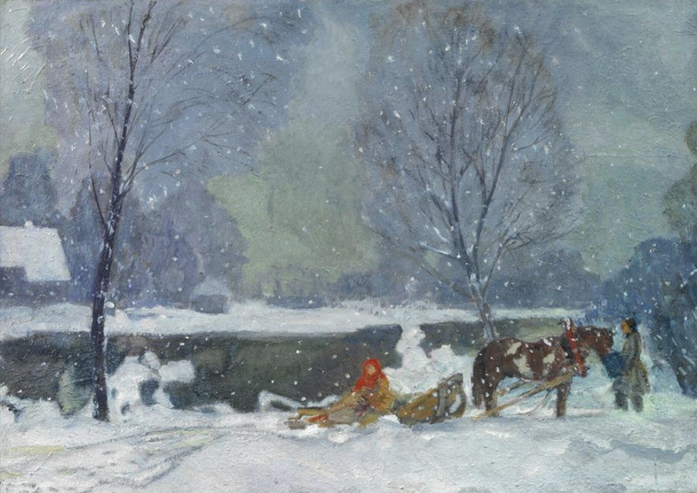 Зима. Снег идет