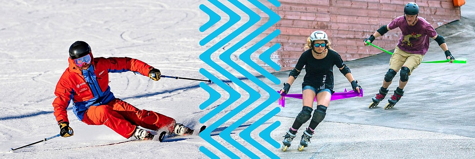 В технике зимних и летних видов спорта существует ряд аналогичных приемов.