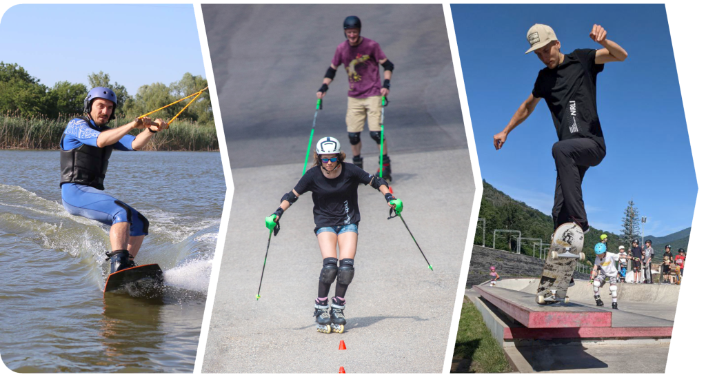 Вейкборд, роликовые коньки и скейтборд - летние дисциплины, которые при грамотном проведении тренировок будут полезны для горнолыжников и сноубордистов в межсезонье.