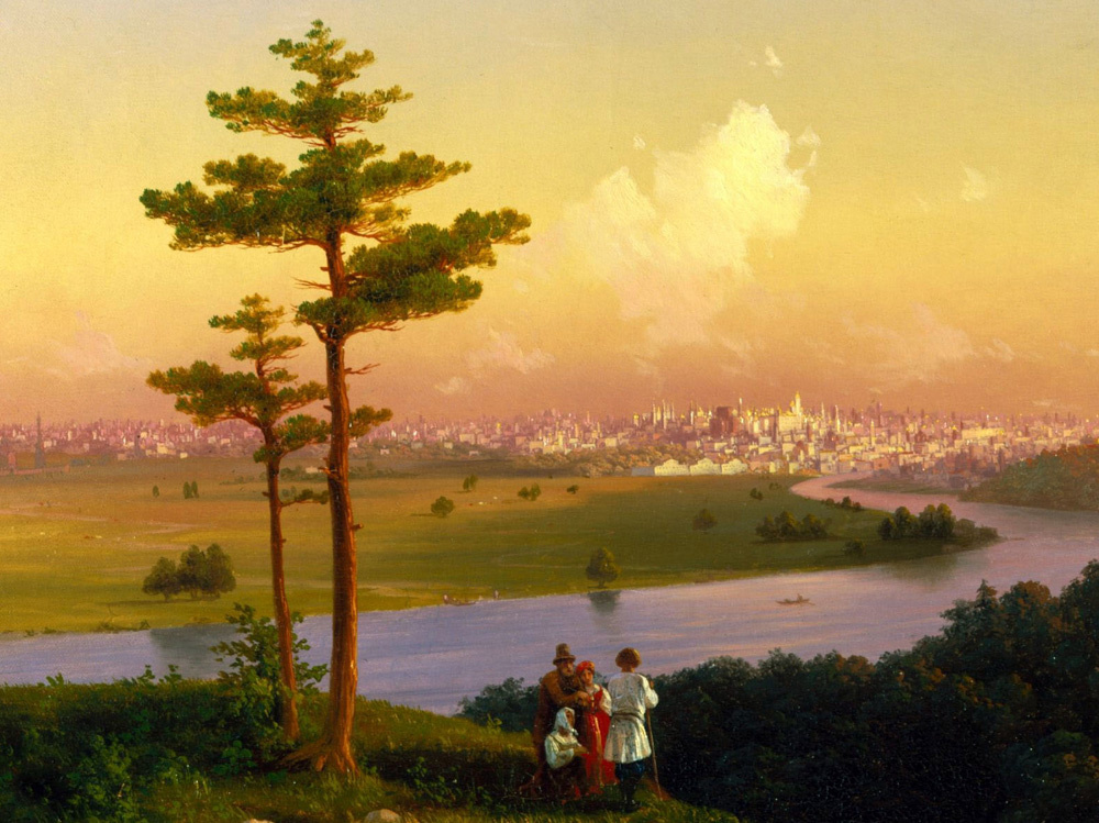 Картина И. Айвазовского «Вид на Москву с Воробьевых гор» (1848). Артикул: 125532