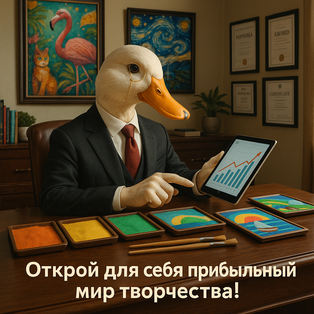    Заработок на продаже комплектов для рисования песком Суетолог