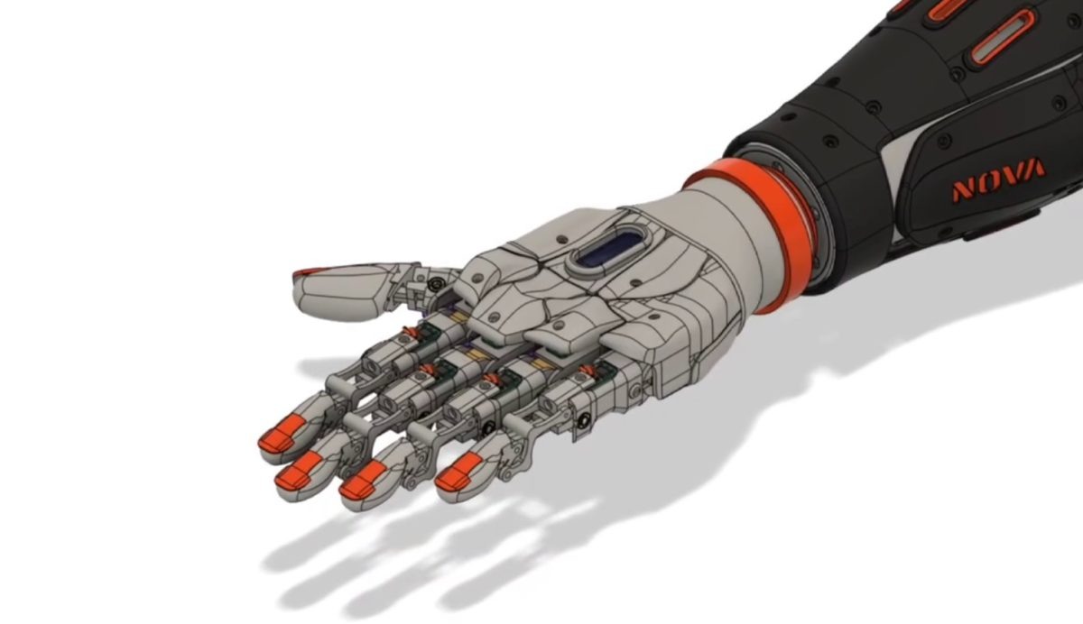    Устройство имеет силовые электродвигатели и систему оптических сенсоров, которые позволяют имитировать движения человеческой кисти