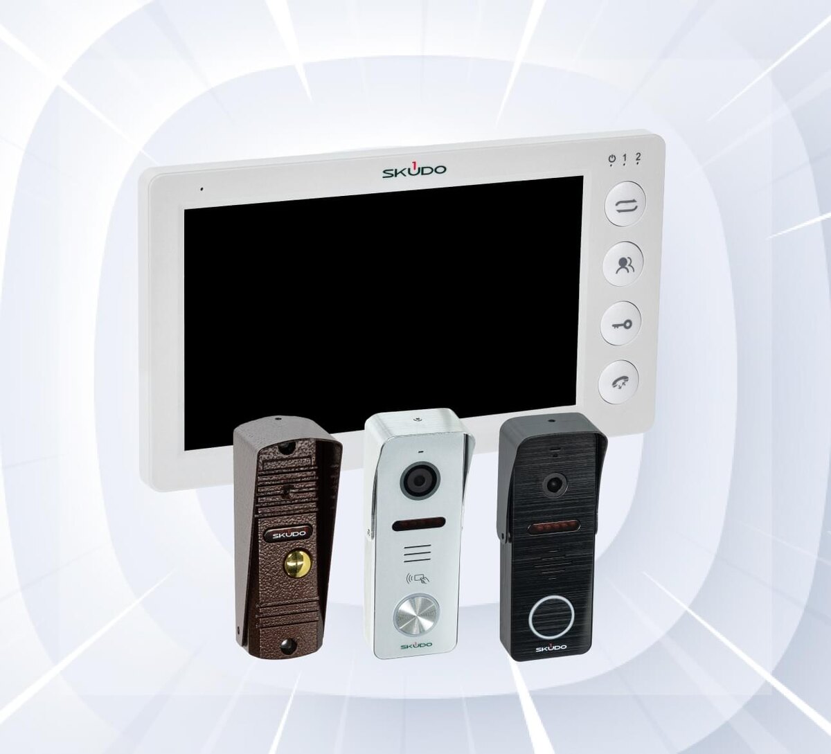 БУЗ, ИК подсветка, высокое разрешение 1080Р во всех без исключения вызывных панелях SKUDO