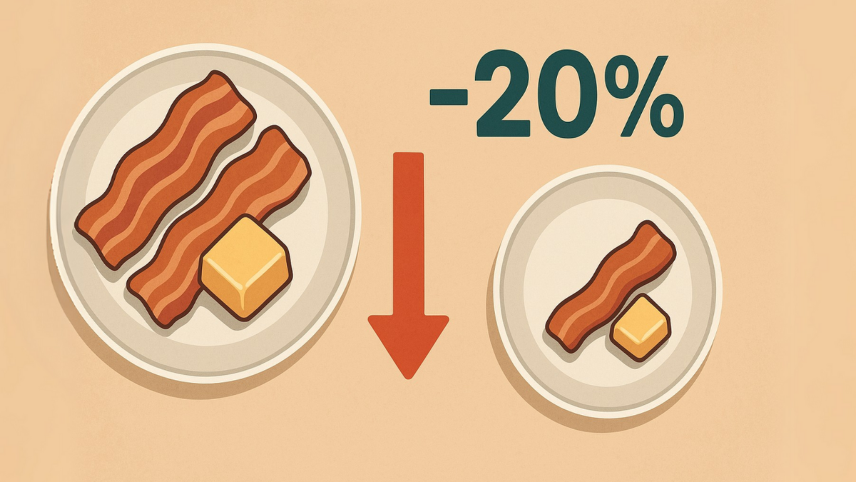 Суть проста - сократить количество жиров в рационе на 20 %