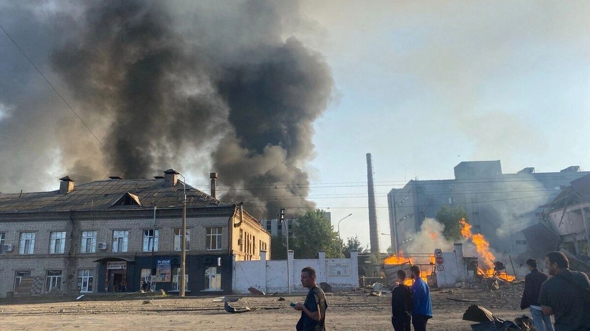 Пожары после массированного удара по Киеву. Фото: Рыбарь