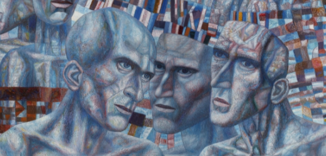 Павел Филонов. Ударники, 1935 (фрагмент)