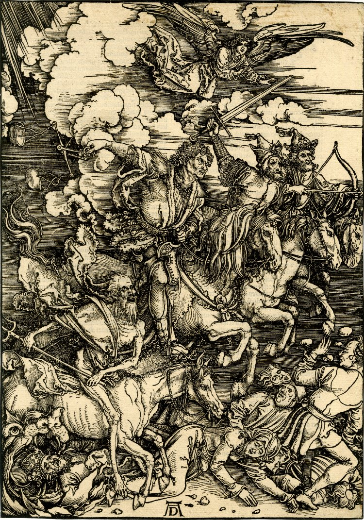 Альбрехт Дюрер. Четыре всадника Апокалипсиса. 1497—1498 (ксилография)