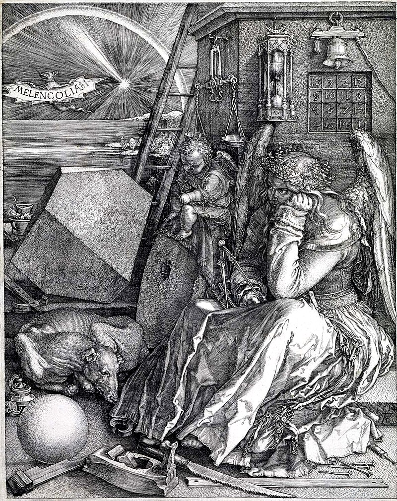 Альбрехт Дюрер. Меланхолия. 1514 (резцовая гравюра на меди)