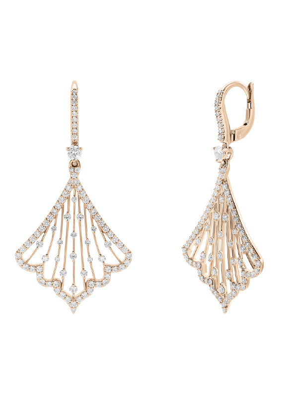 Серьги Mercury Miss Russia из розового золота с бриллиантами