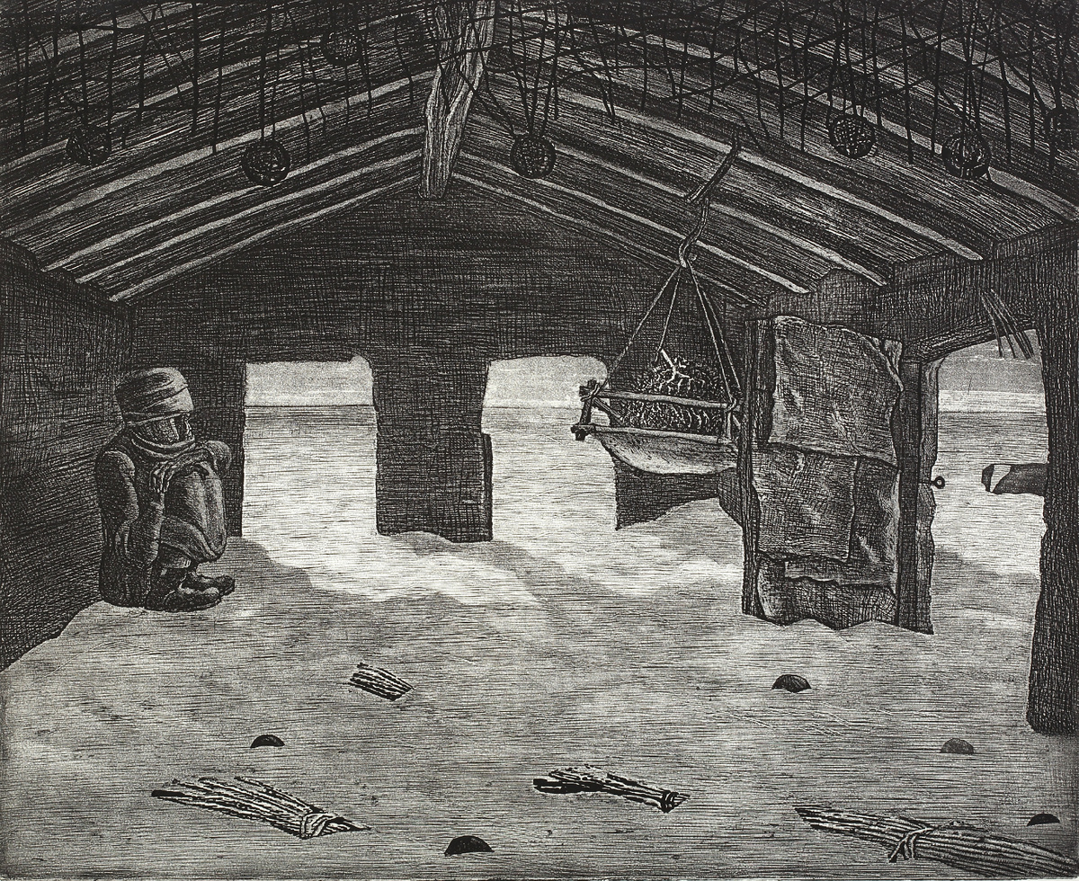 Губайдуллин К. «Песок». Серия «Арал». 1988 г. Коллекция Фонда Марджани