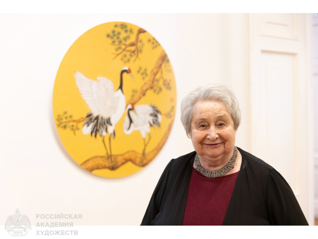 Наталия Генриховна Кабакова на открытии своей персональной выставки «Летняя симфония» в МВК РАХ (Москва,Пречистенка, 19). Фоторепортаж: Виктор Берёзкин, пресс-служба РАХ
