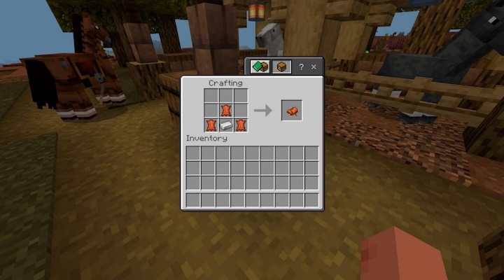 Крафт седла для лошади в майнкрафт
