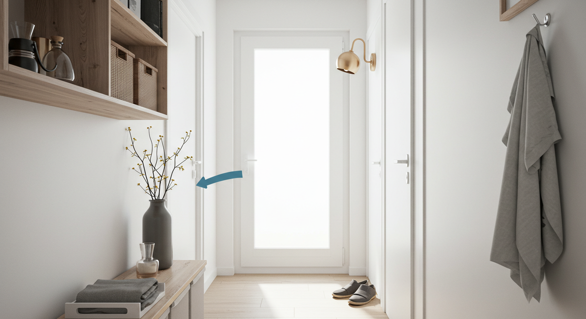 Прихожая после ремонта — яркая, просторная атмосфера, подчёркнуты перемены и свет.
