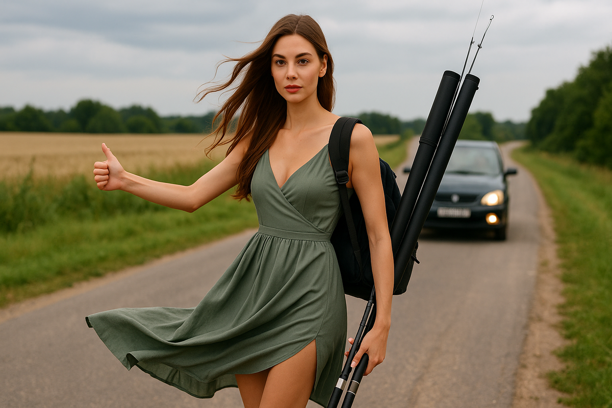 Я подвозил длинноногую девушку в платье с удочками — а потом она выбрала мне блесну, на которую клюнул трофей