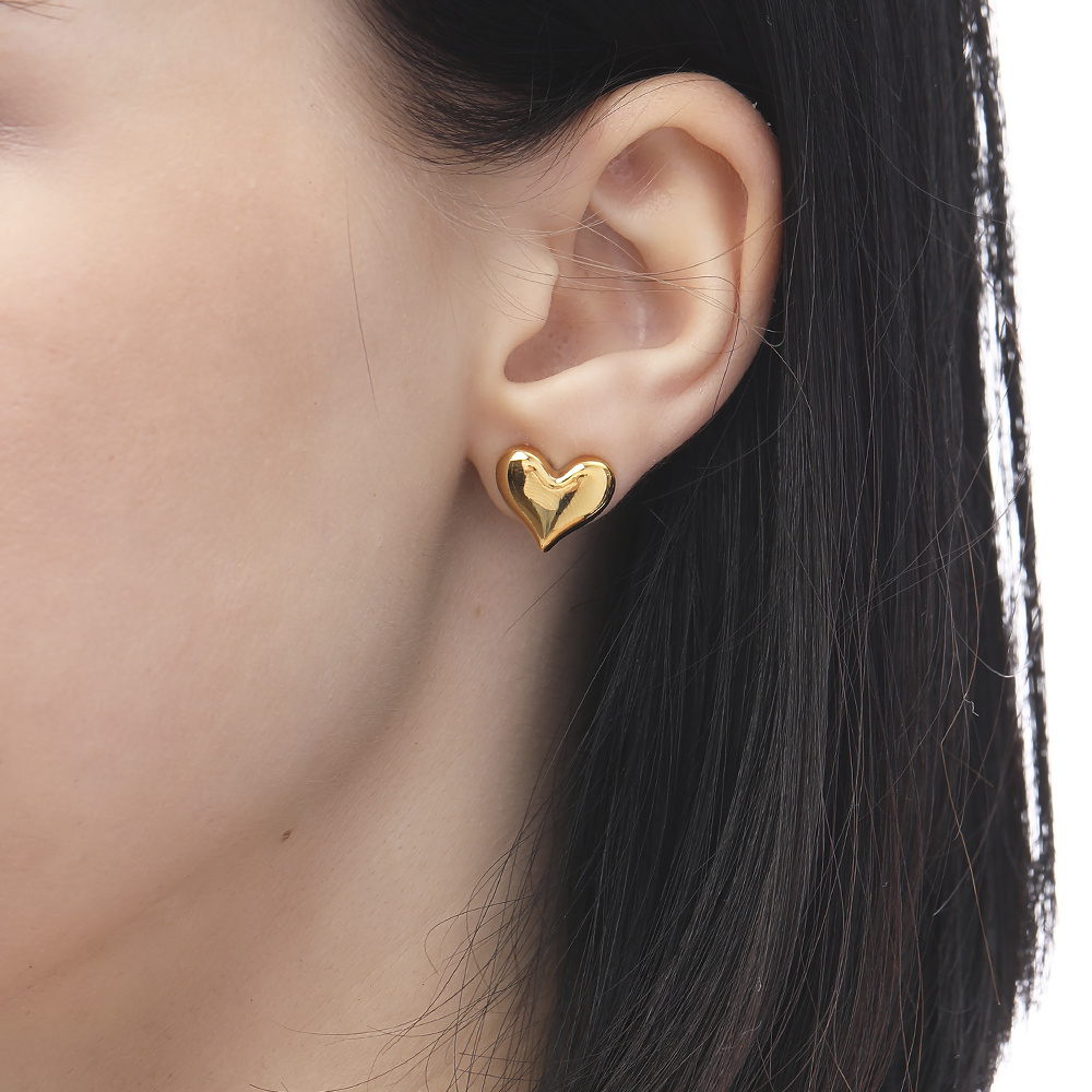 Серьги Сердцеедка (покрытие золото)